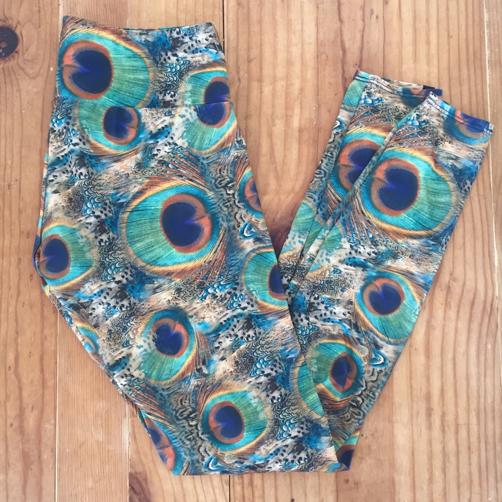 Onzie Peacock Feather Long Leggings S/M